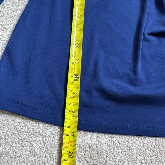 Michael Kors Womens Navy Blue Work Top With Side Cinch Buckle Detail Sz XL READ - Picture 10 of 16